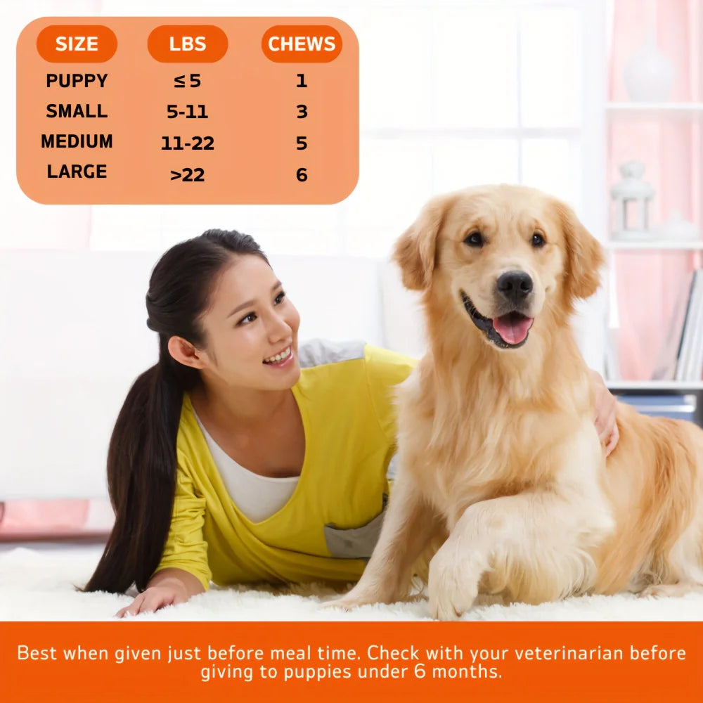 120 Chews -  Dog Probiotics for Digestive Support