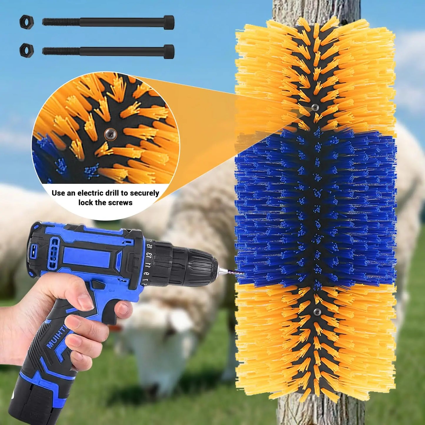 Horse Scratcher Full Massage Grooming Brush Kit