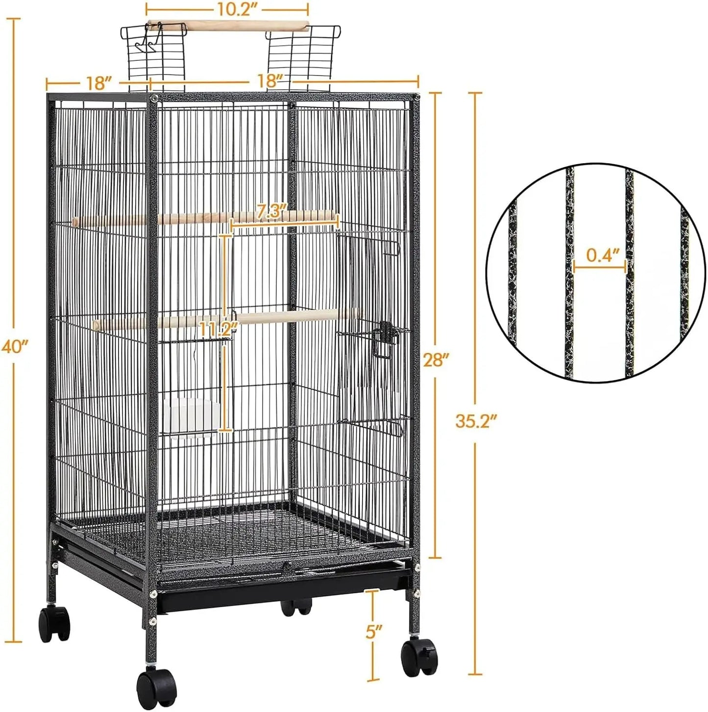 40 inch Wrought Iron Bird Cage