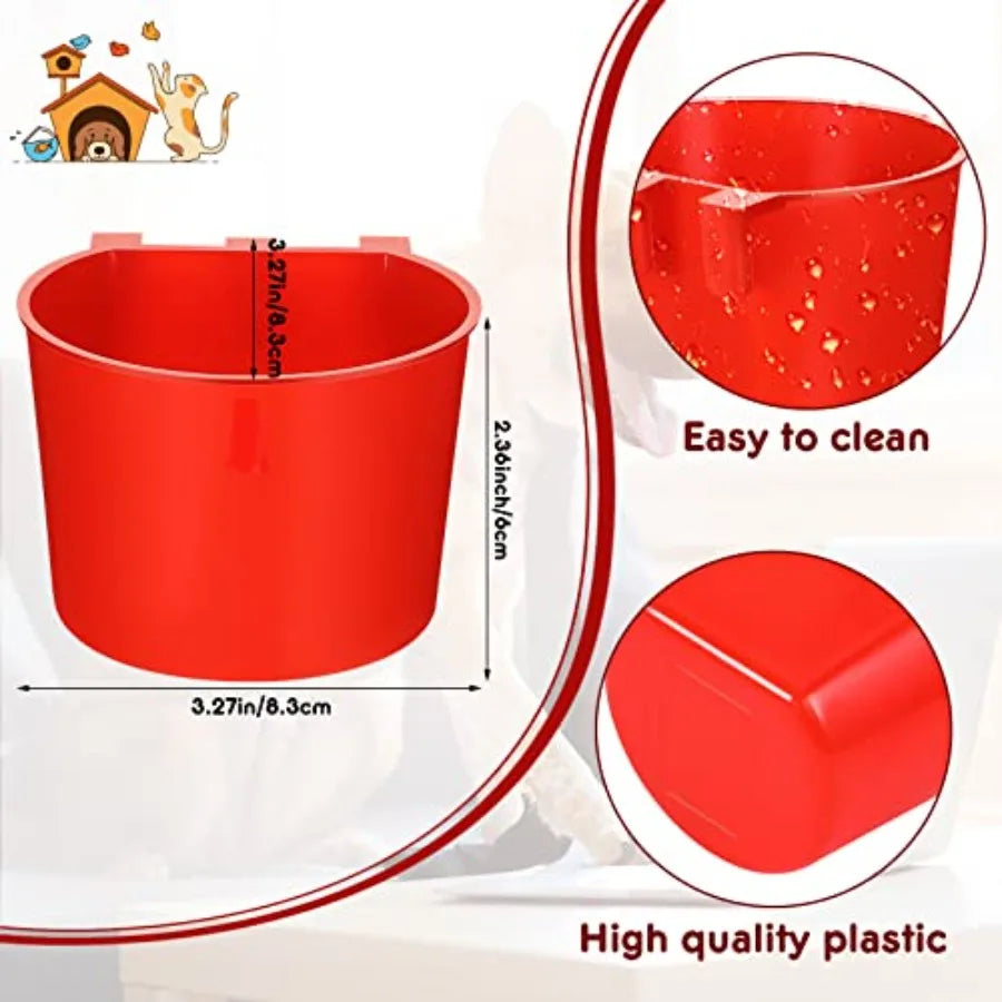 30 Pcs Cage Cups Birds Feeders Bird Water Dispenser