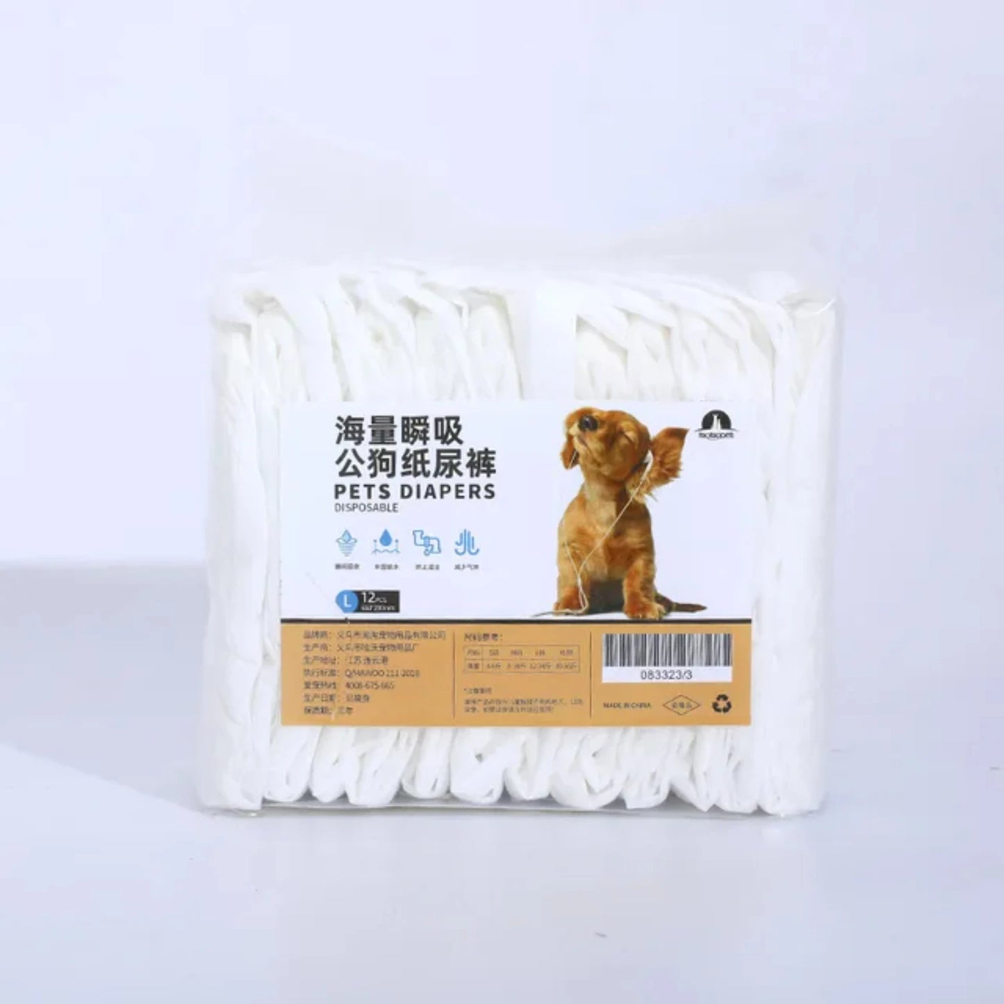10PCS Disposable Dog Diapers Female Male