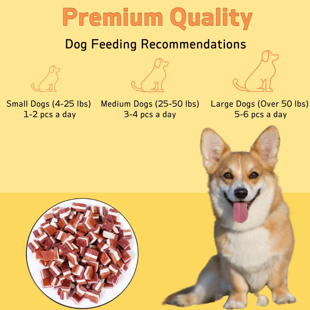 100g/3.53oz Beef And Meat Cubes Dog Treats