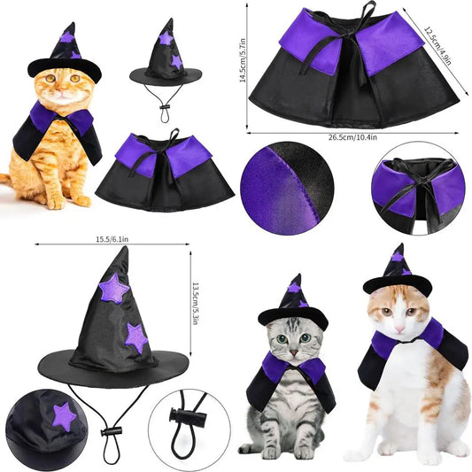 Halloween Pet Costume Cat Wizard