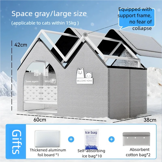 2025 Cat Air Conditioning House With Frame Dog Ice House Dog Four Seasons