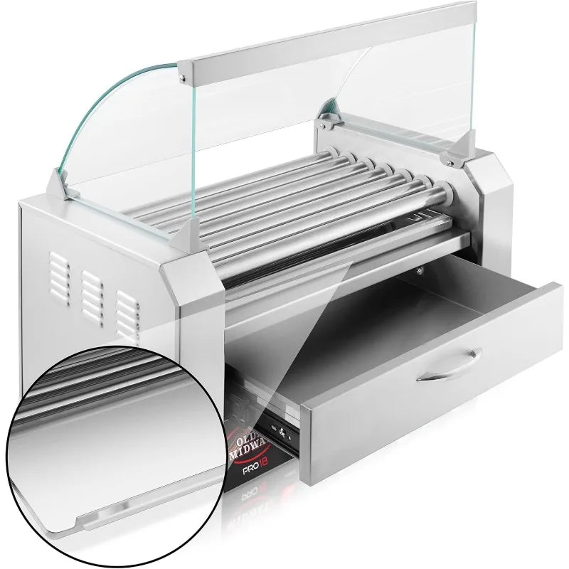 Christmas.Electric 18 Hot Dog 7 Roller Grill Cooker Machine